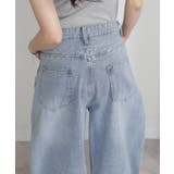 バックウエスト刺繍 ワイド カーヴパンツ | Pumpkin  Port | 詳細画像4 