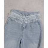 ウエストWレース デニムフレアワイドパンツ | Pumpkin  Port | 詳細画像11 