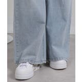 ウエストWレース デニムフレアワイドパンツ | Pumpkin  Port | 詳細画像14 