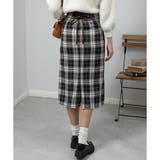 BACKリボン チェック柄 ナロータイトスカート | Pumpkin Port | 詳細画像2