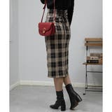 BACKリボン チェック柄 ナロータイトスカート | Pumpkin Port | 詳細画像9