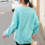 コットン 袖配色(色違い)フロントロゴプリント入り BIGロングTシャツ | Pumpkin Port | 詳細画像8