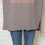 コットン 襟元＆袖ダメージ入 フロントロゴプリントロングBIGTシャツ | Pumpkin  Port | 詳細画像11 