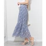 後ろリボン シアーチェックレイヤード ティアードロングスカート | Pumpkin Port | 詳細画像10