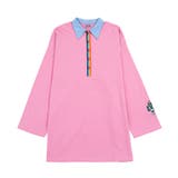 ピンク | バイカラービッグポロシャツ | PUNYUS 