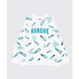 サックス(ラムネ) | 【新サイズ】フード総柄スウェット | PUNYUS 