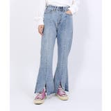 フロントスリットデニムフレアパンツ | PUNYUS | 詳細画像1