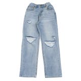 デニム中濃色 | ダメージレギュラーデニムパンツ | PUNYUS 