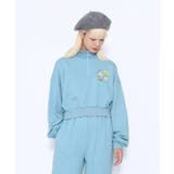 PプリントハーフZIPクロップドスウェット | PUNYUS  | 詳細画像1 