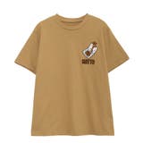 ブラウン | フードサガラ刺繍Tシャツ | PUNYUS
