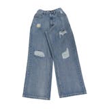 デニム中濃色 | ダメージデニムバギーパンツ | PUNYUS