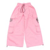 ピンク | パンサー刺繍ワイドカーゴパンツ | PUNYUS 