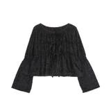 ブラック | フロントリボンカーディガン | PUNYUS