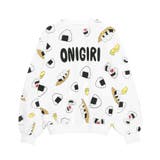 ブラック | フード総柄スウェット(NATTO_YAKINIKU_ONIGIRI) | PUNYUS