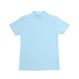 サックス | パステルハイネックリブTシャツ | PUNYUS