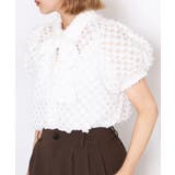 リボン付きシアー半袖ブラウス | PUNYUS | 詳細画像8