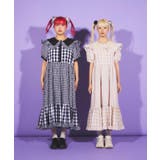 ギンガムチェックフリルロングワンピース | PUNYUS | 詳細画像1