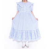 ギンガムチェックフリルロングワンピース | PUNYUS | 詳細画像9