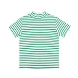 グリーン | ボーダーハイネックリブTシャツ | PUNYUS