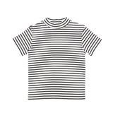 ホワイト | ボーダーハイネックリブTシャツ | PUNYUS