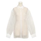 ホワイト | オーガンジーシャツ | PUNYUS 