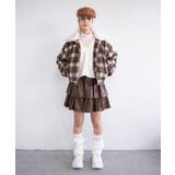 ボア襟チェック柄ブルゾン | PUNYUS  | 詳細画像5 