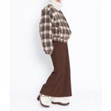 ボア襟チェック柄ブルゾン | PUNYUS  | 詳細画像20 