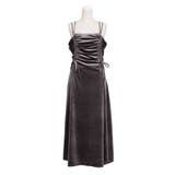 ダークグレー | ドロストベロアキャミワンピース | PUNYUS 