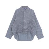 サックス | ドロストストライプシャツ | PUNYUS