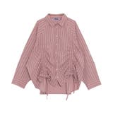 ピンク | ドロストストライプシャツ | PUNYUS