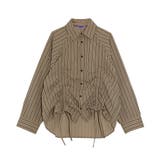 ベージュ | ドロストストライプシャツ | PUNYUS