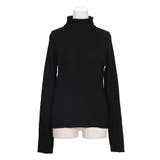 ブラック | リブタートルネックニット | PUNYUS 