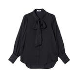 ブラック | リボン付きブラウス | PUNYUS