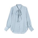 サックス | リボン付きブラウス | PUNYUS