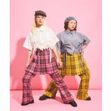 センタープレスチェックフレアパンツ | PUNYUS | 詳細画像1
