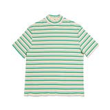 グリーン | マルチボーダーハイネックリブTシャツ | PUNYUS