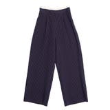 ネイビー | ダブルウエストストライプパンツ | PUNYUS