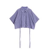 クロップド丈ドロストストライプシャツ | PUNYUS  | 詳細画像20 