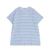 サックス | ボーダーパイルビッグＴシャツ | PUNYUS 