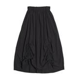 ブラック | ドロストフレアスカート | PUNYUS 