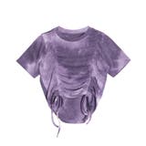 パープル | タイダイ柄ドロストトップス | PUNYUS