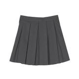 グレー | ボックスプリーツミニスカート | PUNYUS 