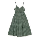 グリーン | チェック柄キャミワンピース | PUNYUS 
