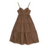 ブラウン | チェック柄キャミワンピース | PUNYUS 
