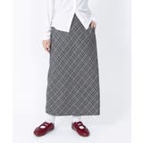 チェック柄ロングスカート | PUNYUS | 詳細画像1