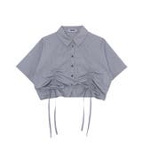 グレー | クロップド丈ドロストシャツ | PUNYUS 