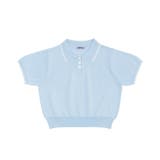 サックス | 半袖ポロニット | PUNYUS