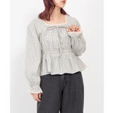 チェック柄パフスリーブブラウス | PUNYUS | 詳細画像4