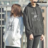 ゆる線画プリント ビッグシルエット プルパーカー | MODISH GAZE | 詳細画像1 