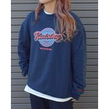 ネイビー | Risingプリントトレーナー | MODISH GAZE